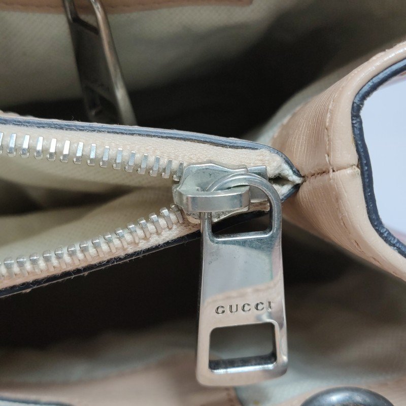 Gucci Bamboo Shopper牛皮花卉圖案字母logo竹節手柄斜挎包-12