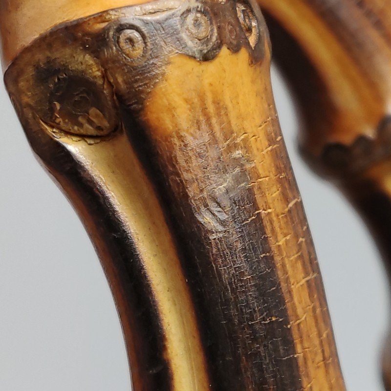 Gucci Bamboo Shopper牛皮花卉圖案字母logo竹節手柄斜挎包-16