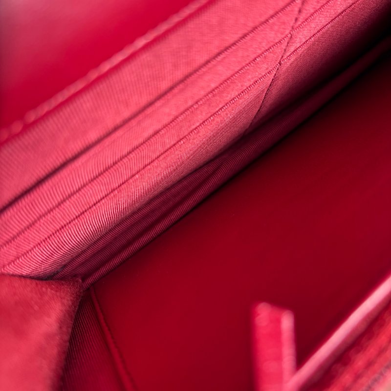 ::CHANEL:: 香奈兒經典菱格紋WOC紅色銀鍊-33