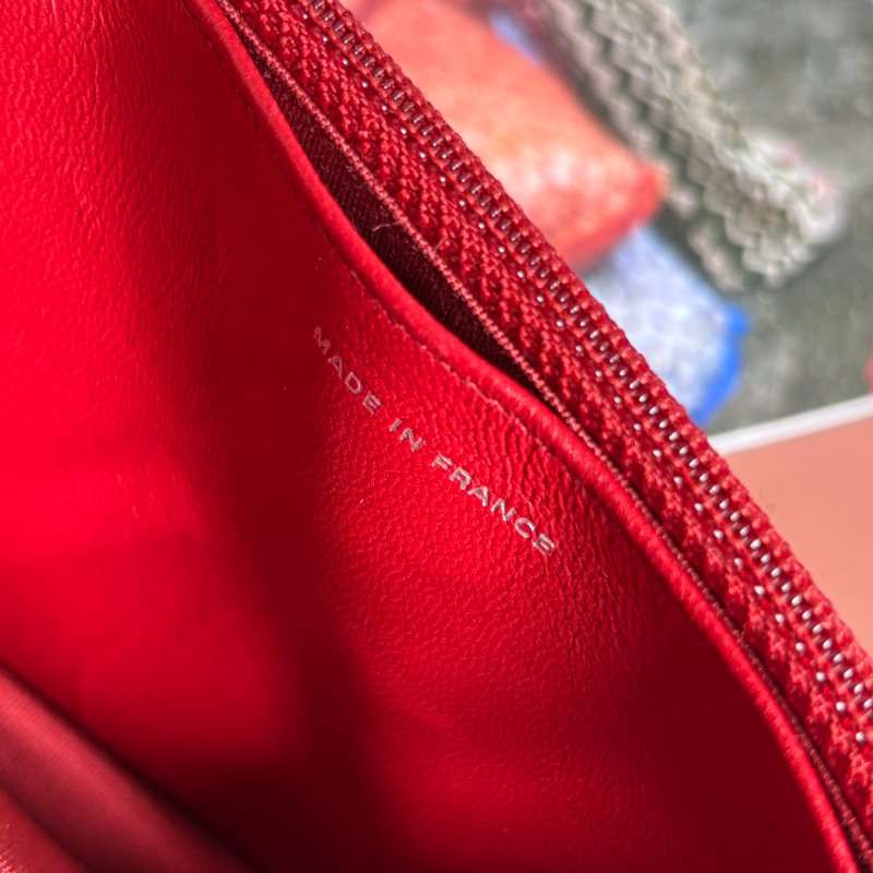 ::CHANEL:: 香奈兒經典菱格紋WOC紅色銀鍊-34