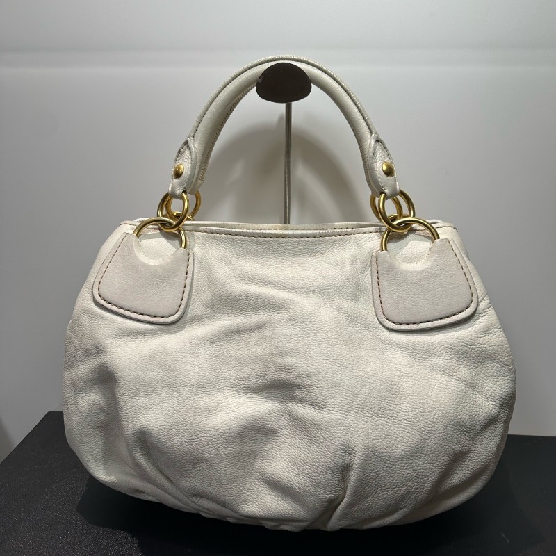 Miu Miu 白色全皮手提包肩背包-1