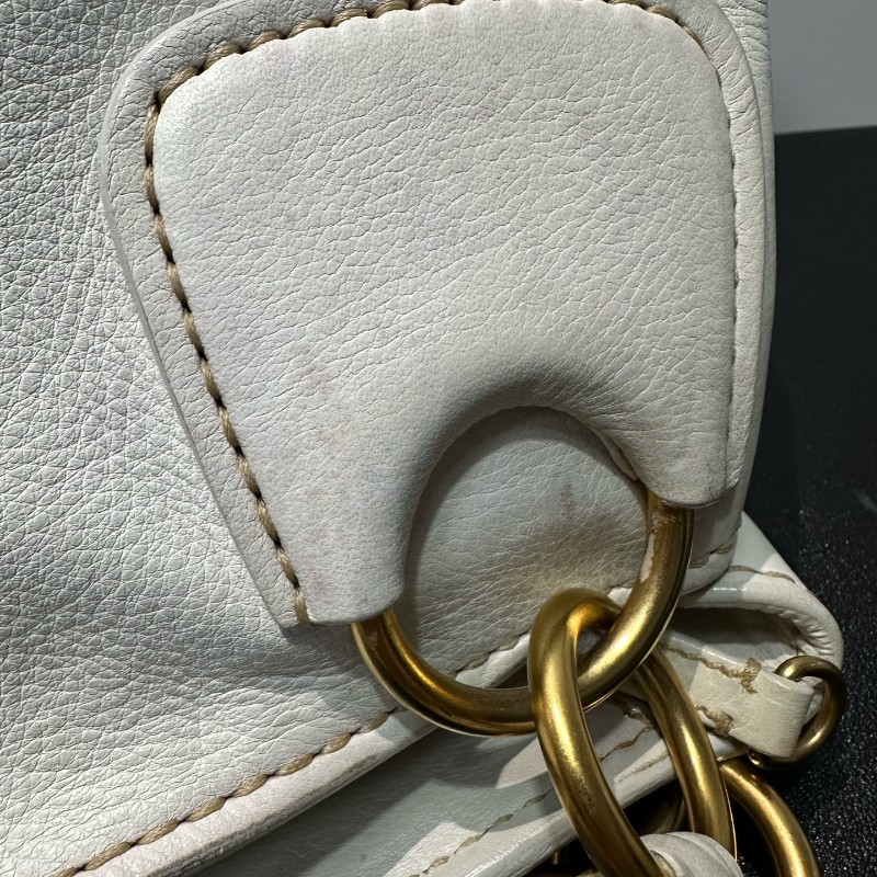 Miu Miu 白色全皮手提包肩背包-9