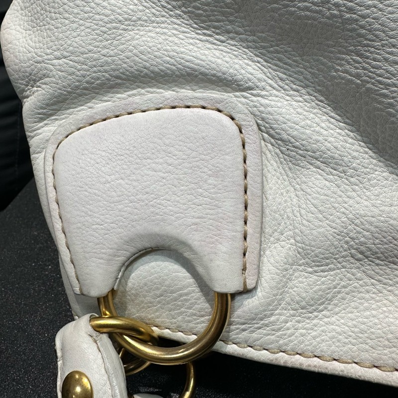 Miu Miu 白色全皮手提包肩背包-11