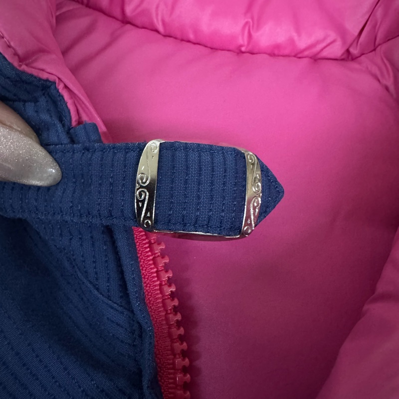 Moncler ASICS 滑雪雙面(粉紅色&海軍藍)尼龍拉鍊羽絨外套-3