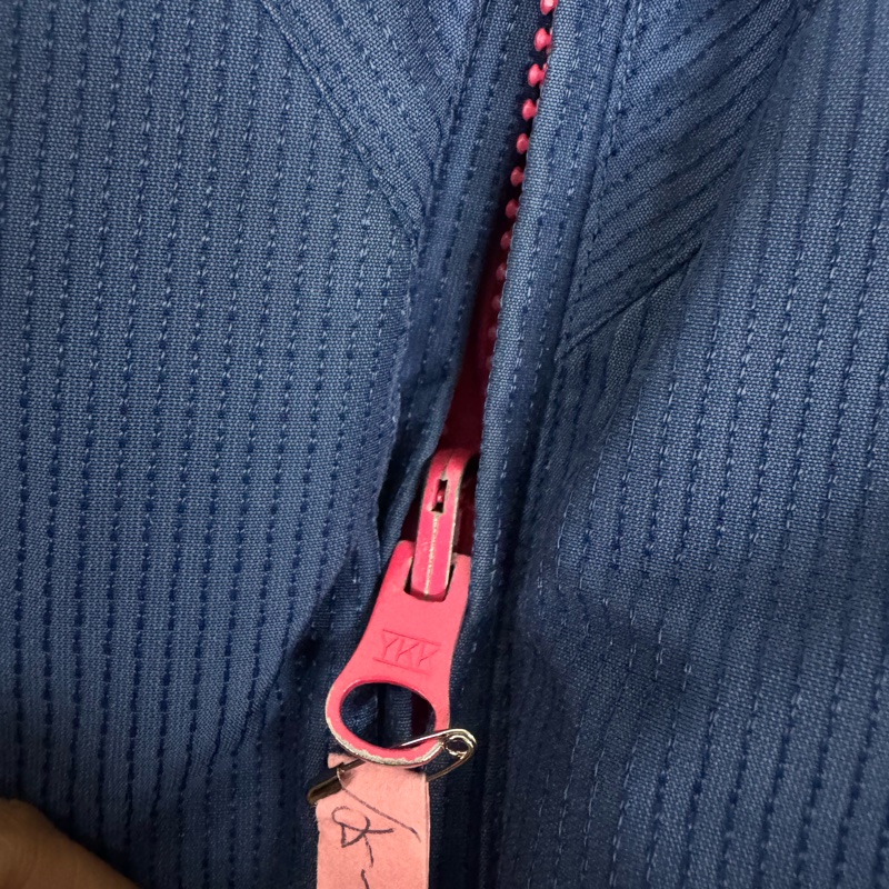 Moncler ASICS 滑雪雙面(粉紅色&海軍藍)尼龍拉鍊羽絨外套-4