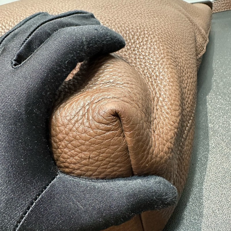 Prada  美拉德棕荔枝牛手提包肩背包 🉑拆卸肩帶-11