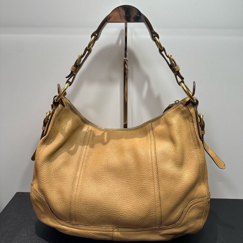 Prada 奶茶色牛皮 hobo 肩背包-2