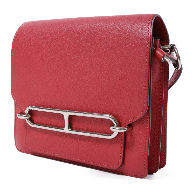 HERMES Evercolor皮革Mini Roulis銀扣肩背袋-2