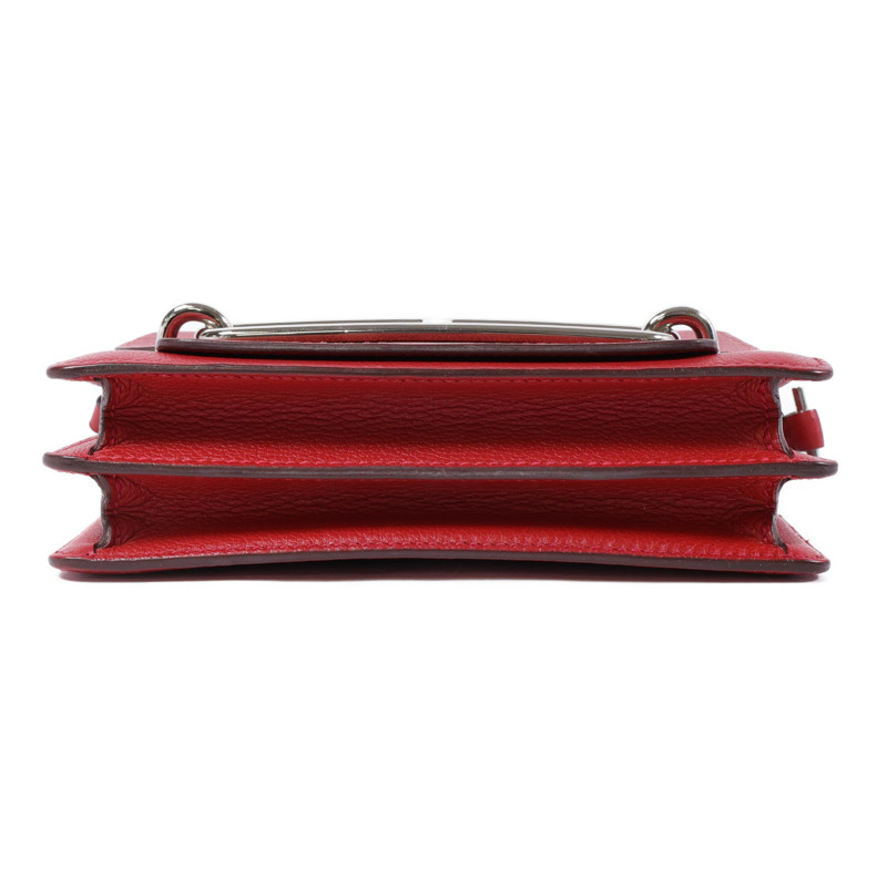 HERMES Evercolor皮革Mini Roulis銀扣肩背袋-3