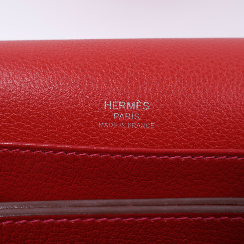 HERMES Evercolor皮革Mini Roulis銀扣肩背袋-6