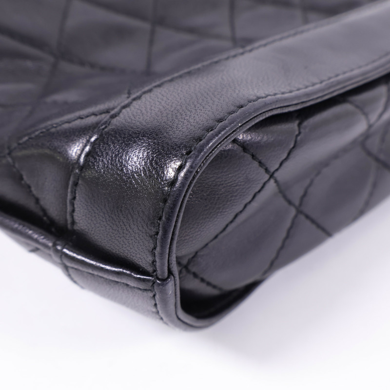 CHANEL 羊皮皮革Vintage Chain Shoulder金扣鏈帶肩背袋-11