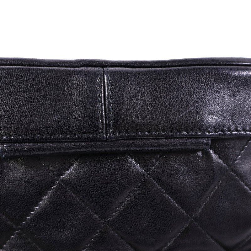 CHANEL 羊皮皮革Vintage Chain Shoulder金扣鏈帶肩背袋-15