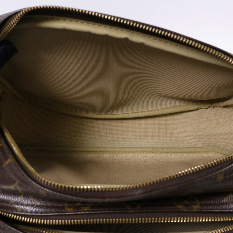 LOUIS VUITTON Monogram Reporter PM金扣肩背袋棕色-5