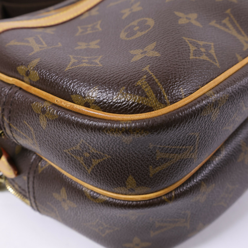 LOUIS VUITTON Monogram Reporter PM金扣肩背袋棕色-11