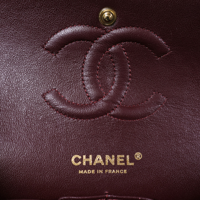 CHANEL 羊皮皮革Classic 25金扣手挽肩背兩用袋-5