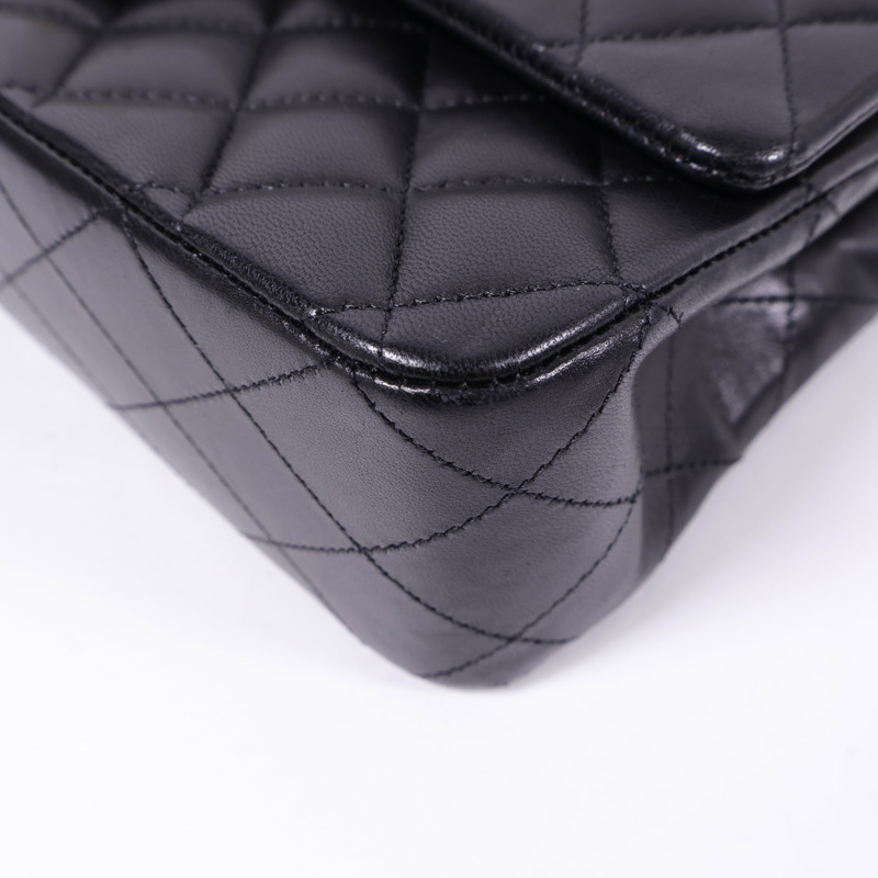 CHANEL 羊皮皮革Classic 25金扣手挽肩背兩用袋-8