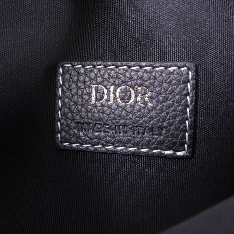 Dior 牛皮皮革Saddle Bag銀扣肩背袋-6