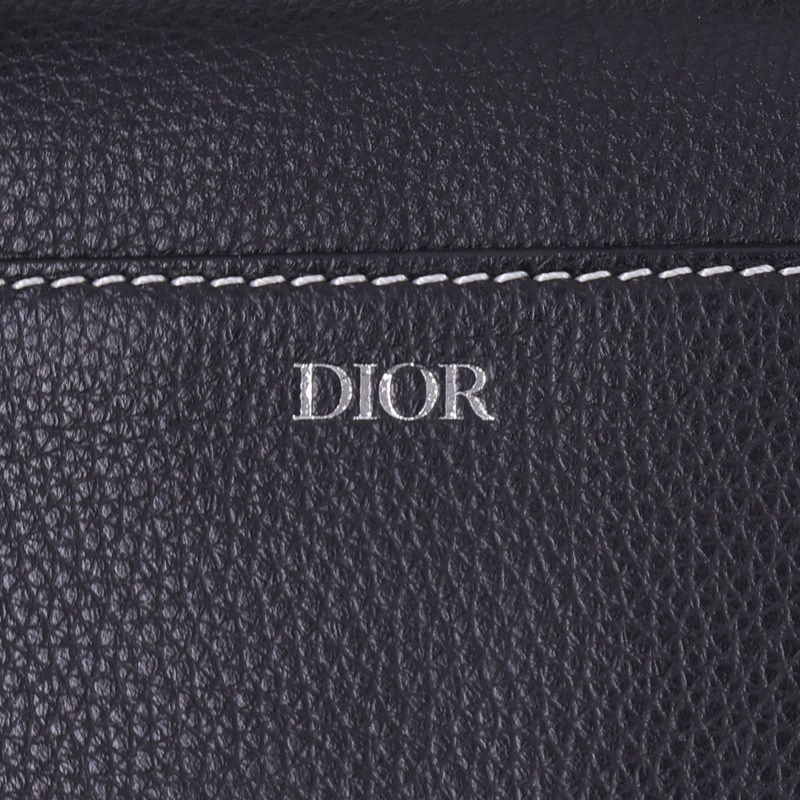 Dior 牛皮皮革Saddle Bag銀扣肩背袋-10