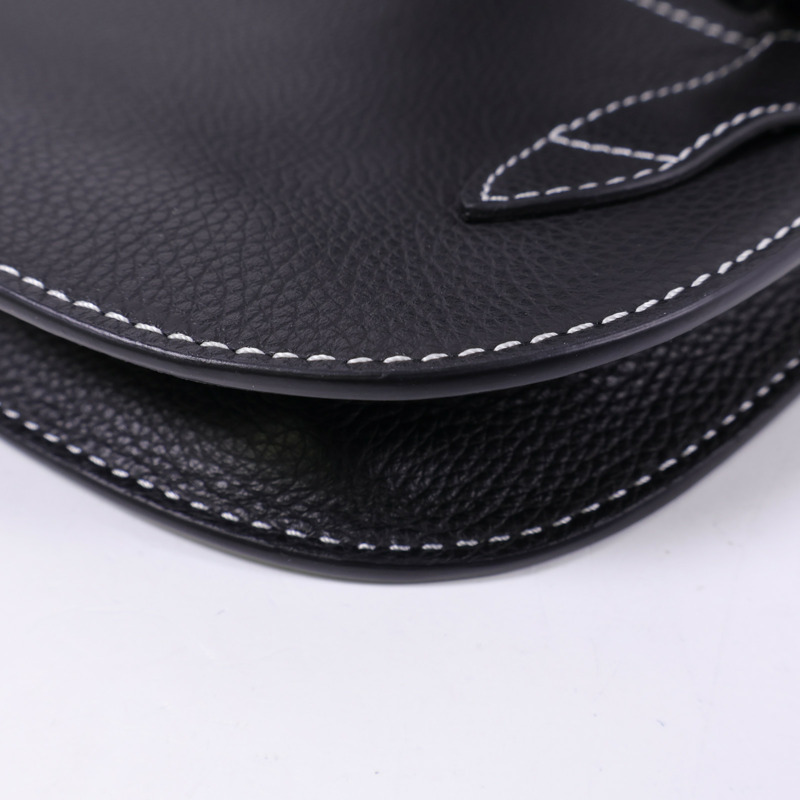 Dior 牛皮皮革Saddle Bag銀扣肩背袋-14
