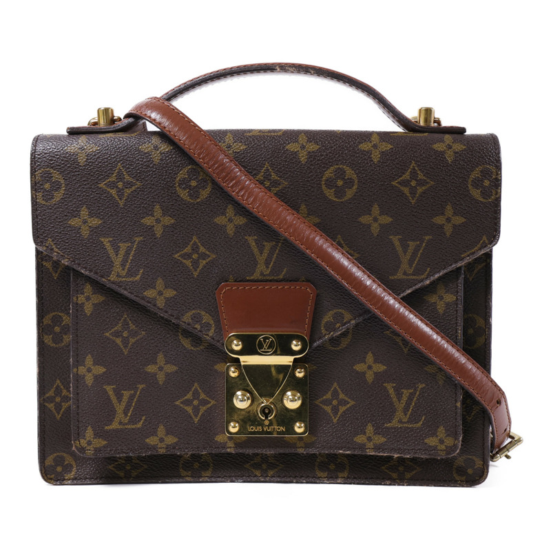 LOUIS VUITTON Monogram Monceau 28金扣手挽肩背兩用袋-0