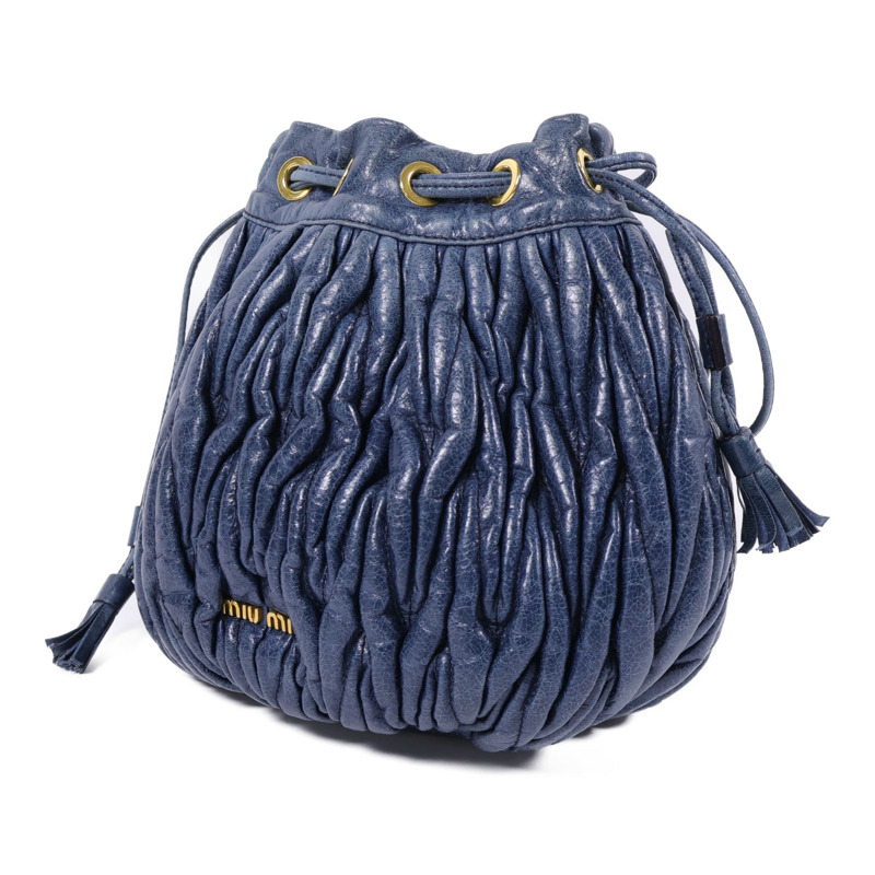 Miu Miu 牛皮皮革Chain Shoulder金扣鏈帶肩背袋-1