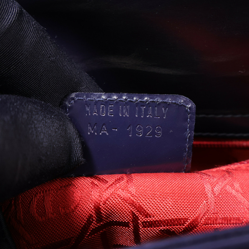 Dior 牛皮皮革Mini Lady Dior銀扣手挽肩背兩用袋-13