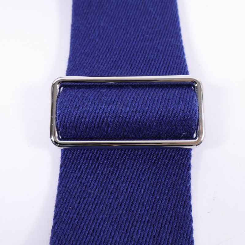 HERMES Togo皮革Videpoches銀扣肩背袋Bleu De Prusse-6