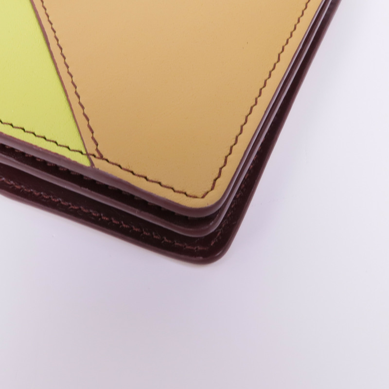 LOEWE 牛皮皮革Puzzle Compact Zip Wallet金扣錢包-6