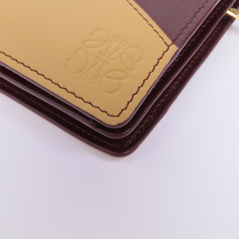 LOEWE 牛皮皮革Puzzle Compact Zip Wallet金扣錢包-8