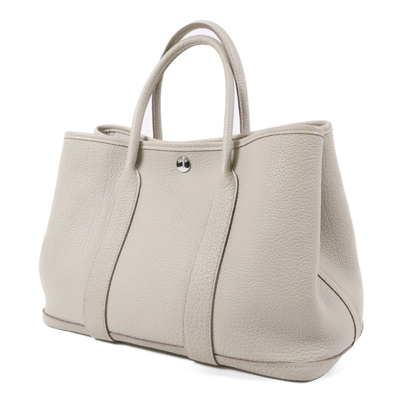 HERMES Negonda皮革Garden Party TPM銀扣手挽袋Beton-2