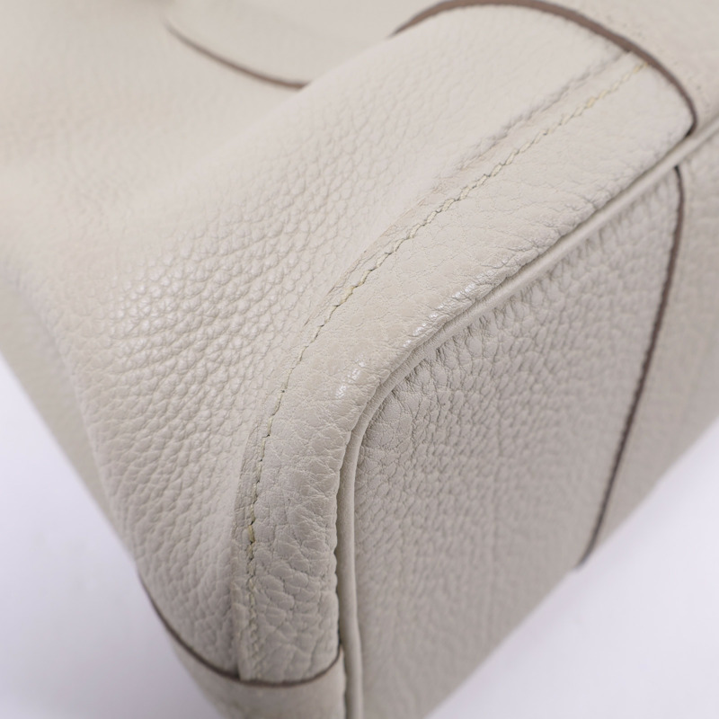 HERMES Negonda皮革Garden Party TPM銀扣手挽袋Beton-10