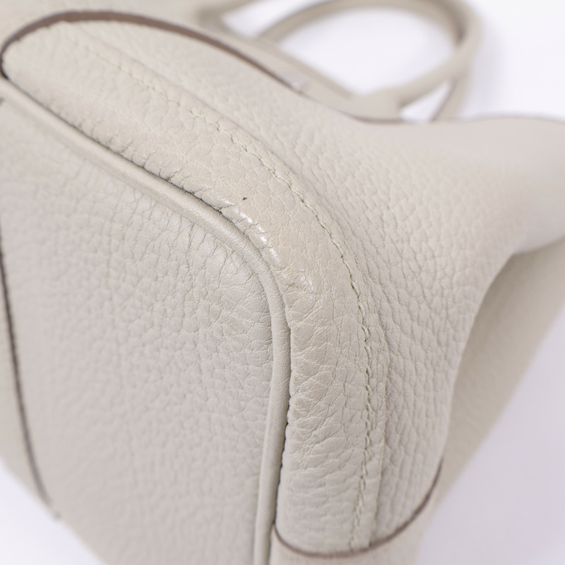 HERMES Negonda皮革Garden Party TPM銀扣手挽袋Beton-13