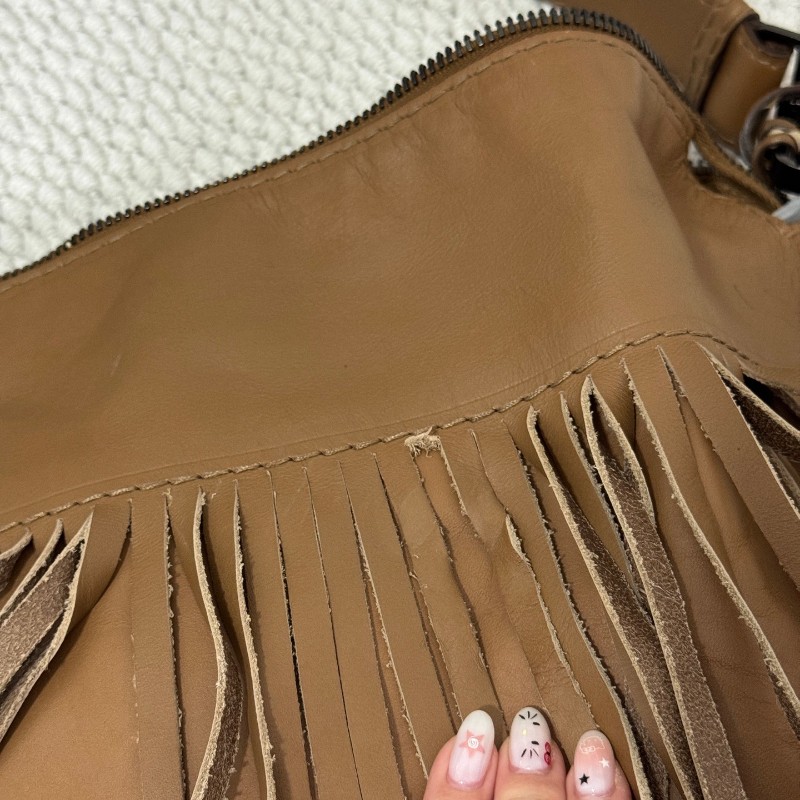 MIUMIU 棕色流蘇稀有款肩背包 斜背包-12