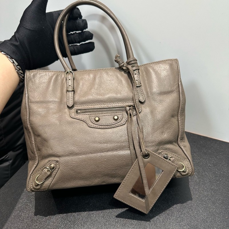 Balenciaga 灰色機車包 手提包-0