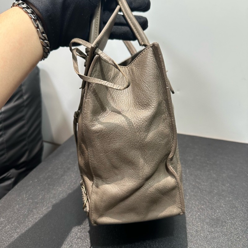 Balenciaga 灰色機車包 手提包-3