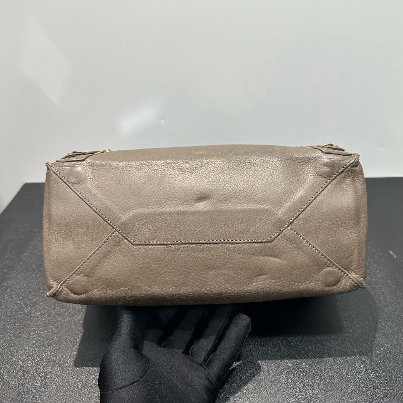 Balenciaga 灰色機車包 手提包-4