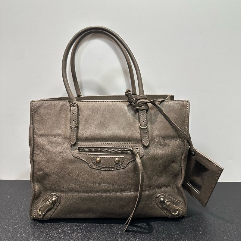 Balenciaga 灰色機車包 手提包-5