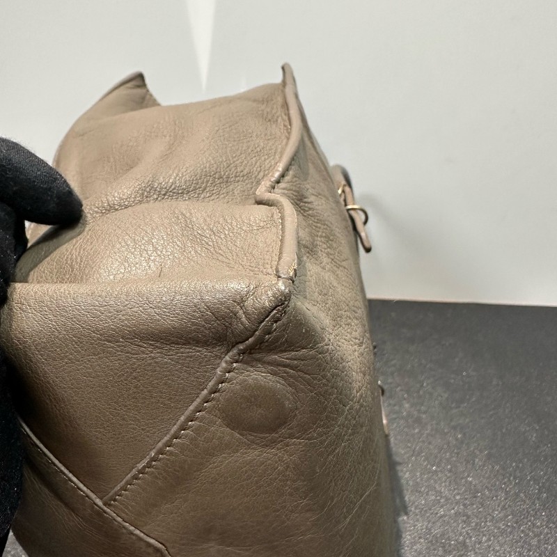 Balenciaga 灰色機車包 手提包-10