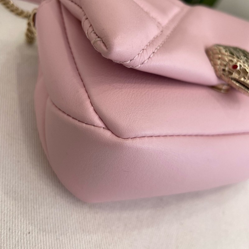 Bvlgari Serpenti Cabochon 櫻花粉色迷你棉花糖蛇頭包-5