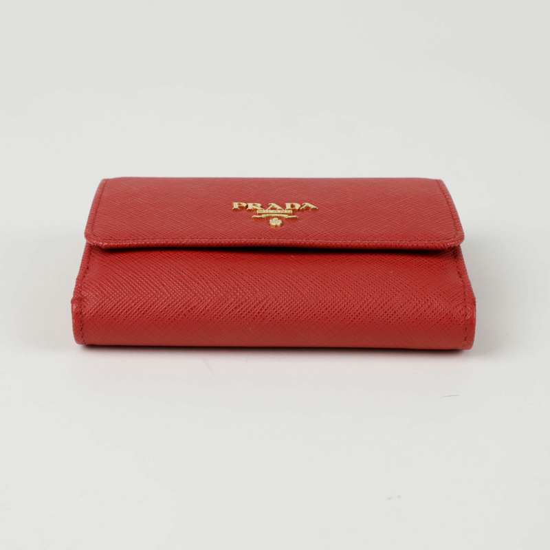 PRADA 金屬Logo翻蓋錢包-3