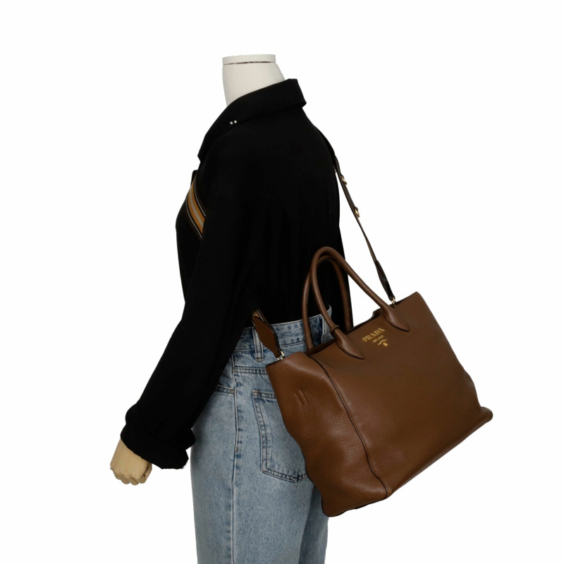 PRADA 金屬Logo手提單肩包 1BG194-12