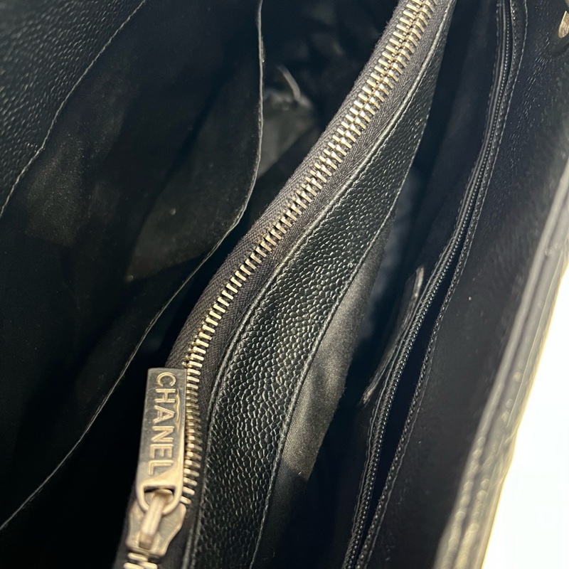 Chanel 黑銀GST荔枝紋牛皮 尺寸約33*24*11cm 鐳射15開。-8