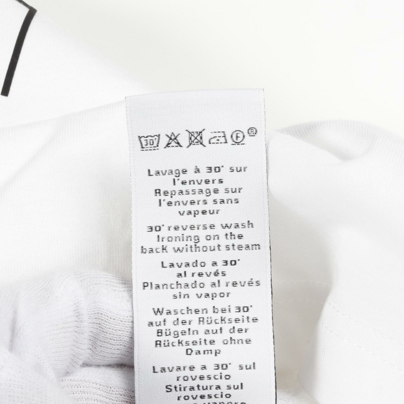 愛馬仕 Etrier en Fragments 白色純棉T卹，二手男款，尺寸XS-4