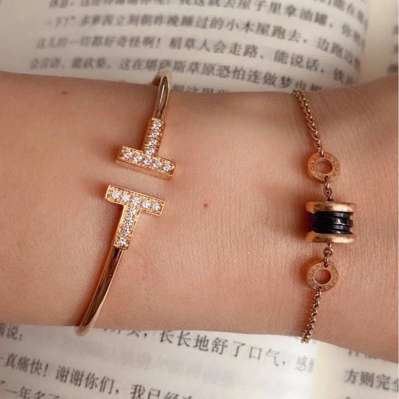 BVLGARI寶格麗 B.ZERO1系列 黑陶瓷小蠻腰手鍊 彈簧吊墜 18k玫瑰金 尺寸：SM碼/鏈長約18.5cm 附件：盒子 墊板-5