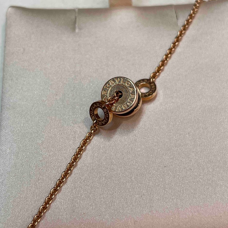 BVLGARI寶格麗 B.ZERO1系列 黑陶瓷小蠻腰手鍊 彈簧吊墜 18k玫瑰金 尺寸：SM碼/鏈長約18.5cm 附件：盒子 墊板-7