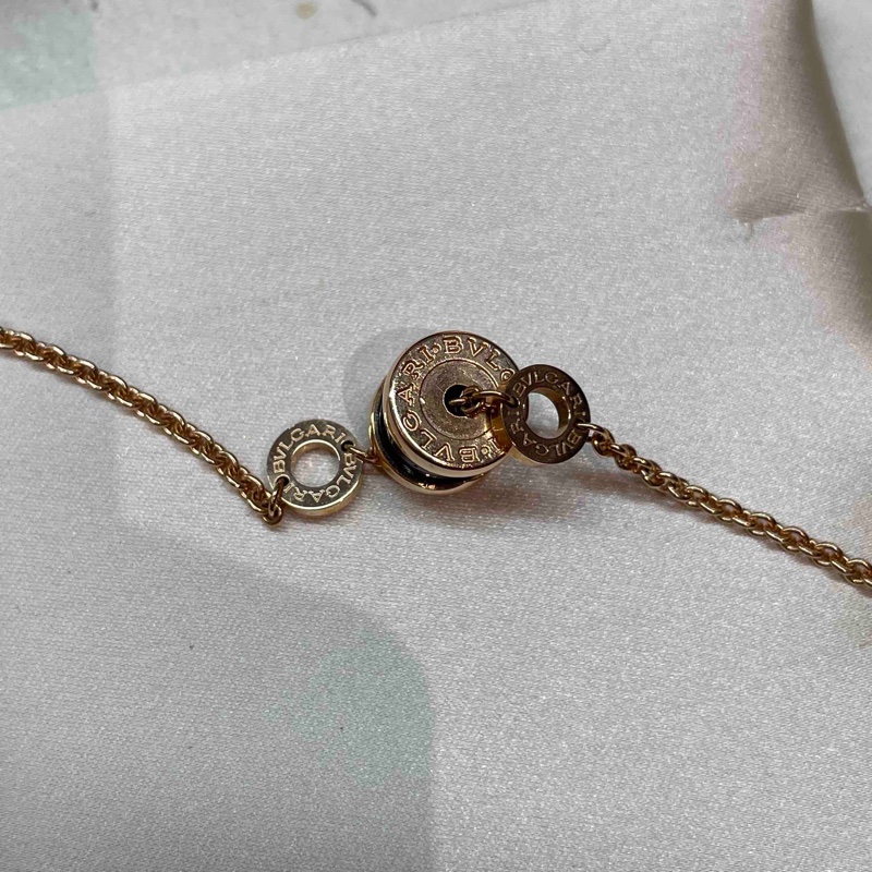 BVLGARI寶格麗 B.ZERO1系列 黑陶瓷小蠻腰手鍊 彈簧吊墜 18k玫瑰金 尺寸：SM碼/鏈長約18.5cm 附件：盒子 墊板-8