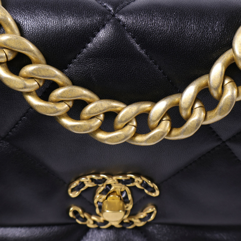 CHANEL 羊皮皮革C19 Small手挽肩背兩用袋-9