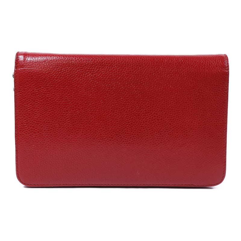 CHANEL 牛皮皮革WOC Wallet On Chain銀扣鏈帶肩背袋-1