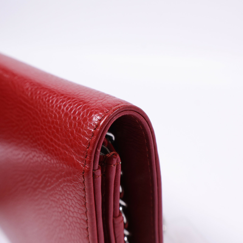 CHANEL 牛皮皮革WOC Wallet On Chain銀扣鏈帶肩背袋-18