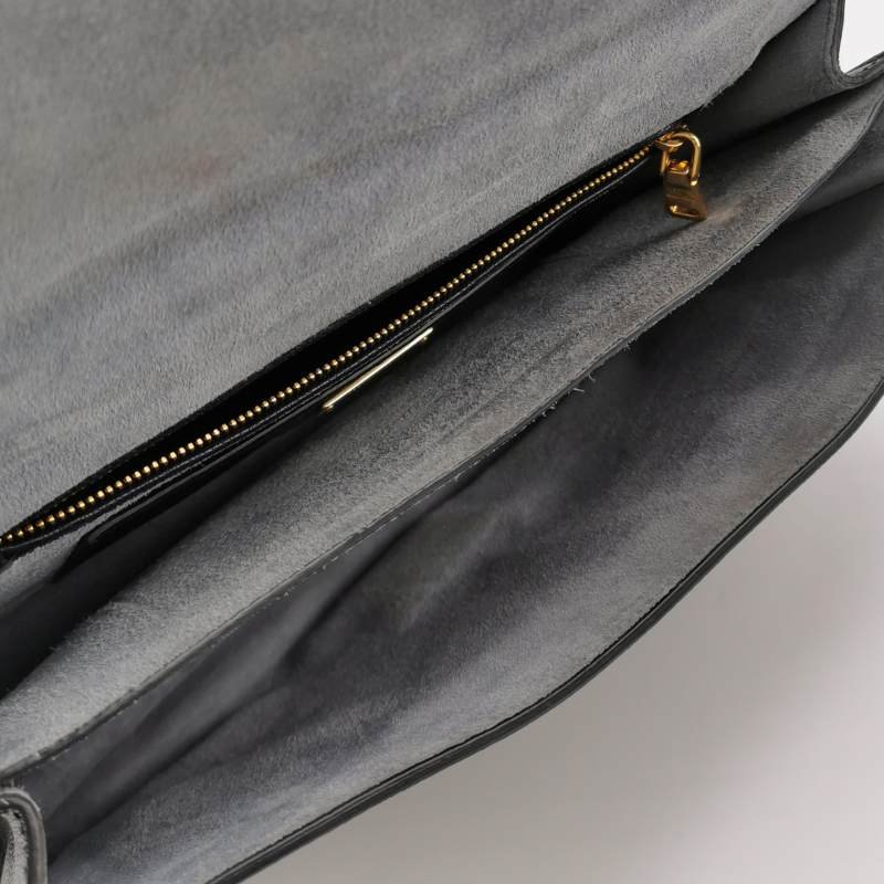 Miu Miu Madras羊皮拼色金屬鎖扣斜挎包-6